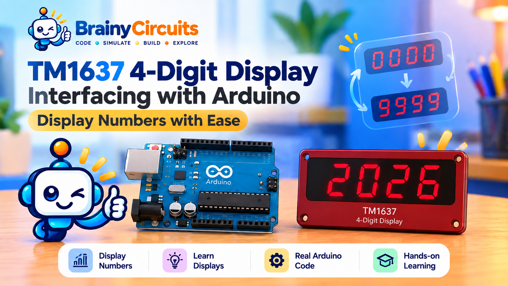 TM1637 4-Digit Display Interfacing with Arduino – Display Numbers